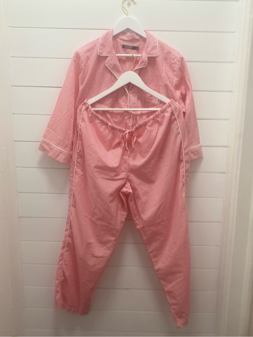 Lauren Ralph Lauren Pink Striped Pajama Set
